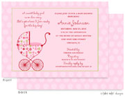 Take Note Designs Baby Shower Invitations - Floral Garden Stroller