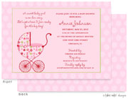 Take Note Designs Baby Shower Invitations - Floral Garden Stroller