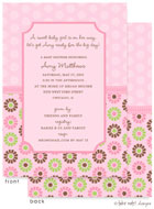 Take Note Designs Baby Shower Invitations - Floral and Polka