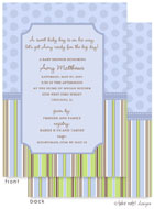 Take Note Designs Baby Shower Invitations - Stripes and Polka Boy