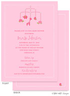 Take Note Designs Baby Shower Invitations - Animal Mobile Girl