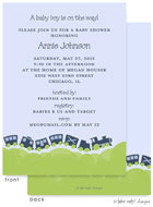 Take Note Designs Baby Shower Invitations - Train Boy