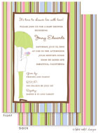 Take Note Designs Baby Shower Invitations - Mod Prego Green Stripes