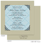 Take Note Designs Baptism Invitations - Framed Damask