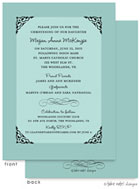 Take Note Designs Baptism Invitations - Fancy Frame Corners Tiffany