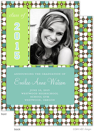 Take Note Designs - Pool Flower Grid Graduation Announcements (Graduation) (Photo)