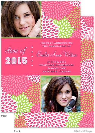 Take Note Designs - Mums Two Graduation Announcements (Graduation) (Photo)