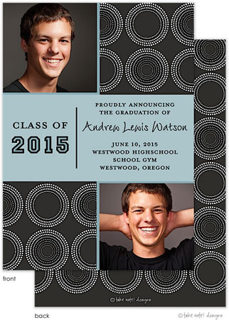 Take Note Designs - Charcoal Two Graduation Announcements (Graduation) (Photo)