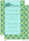 Take Note Designs - Tiffany Fancy Grid Graduation Invitations (Graduation)