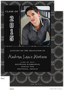 Take Note Designs - Black Charcoal Circles Graduation Announcements (Graduation) (Photo)