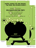 Take Note Designs - Halloween Invitations (Cauldron Bubble Green)