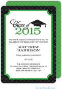 Tumbalina Graduation Invitations/Announcements - Graduate Cap Invitation (Green) (Grad Sale 2022)