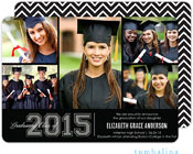 Tumbalina Graduation Invitations/Announcements - Grad Collegiate Collage (Black - Photo) (Grad Sale