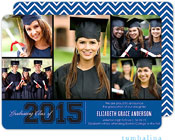 Tumbalina Graduation Invitations/Announcements - Grad Collegiate Collage (Blue - Photo) (Grad Sale 2