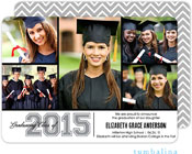 Tumbalina Graduation Invitations/Announcements - Grad Collegiate Collage (White - Photo) (Grad Sale