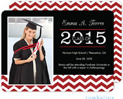 Tumbalina Graduation Invitations/Announcements - Grad Chevron Class (Red - Photo)
