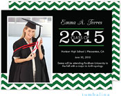 Tumbalina Graduation Invitations/Announcements - Grad Chevron Class (Green - Photo)