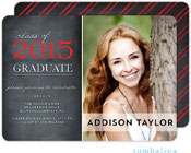 Tumbalina Graduation Invitations/Announcements - Grad Classic Moment (Chalkboard Red - Photo) (Grad