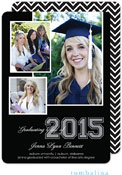 Tumbalina Graduation Invitations/Announcements - Grad Collegiate Memories (Black - Photo) (Grad Sale