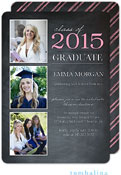 Tumbalina Graduation Invitations/Announcements - Grad Class Memories (Chalkboard Pink - Photo) (Grad