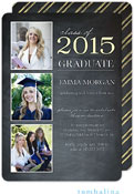 Tumbalina Graduation Invitations/Announcements - Grad Class Memories (Chalkboard Yellow - Photo) (Gr