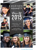 Tumbalina Graduation Invitations/Announcements - Grad Banner Collage (Chalkboard Gray - Photo) (Grad