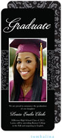 Tumbalina Graduation Invitations/Announcements - Graduate Damask Classic (Vertical - Photo) (Grad Sa