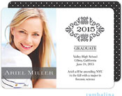 Tumbalina Graduation Invitations/Announcements - Grad Crest White (Digital Photo Announcement) (Grad