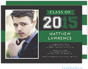 Tumbalina Graduation Invitations/Announcements - Grad Stacked Flag Green (Digital Photo) (Grad Sale