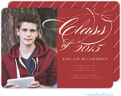 Tumbalina Graduation Invitations/Announcements - Grad Class Swirls Red (Digital Photo) (Grad Sale 20