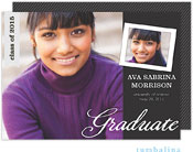 Tumbalina Graduation Invitations/Announcements - Grad Class Flag Snapshot White (Digital Photo) (Gra