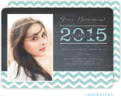 Tumbalina Graduation Invitations/Announcements - Grad Chevron Chalkboard Blue (Digital Photo) (Grad