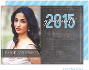 Tumbalina Graduation Invitations/Announcements - Grad Chalkboard Script Blue (Digital Photo) (Grad S