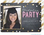 Tumbalina Graduation Invitations/Announcements - Grad Party Confetti Pink (Digital Photo) (Grad Sale