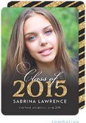 Tumbalina Graduation Invitations/Announcements - Grad Glittery Black (Digital Photo) (Grad Sale 2022