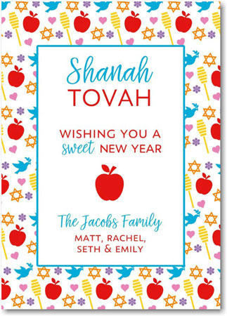 Jewish New Year Cards by Three Bees (Jewish Icons)