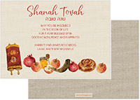 Jewish New Year Cards by Three Bees (Symbols of the Holiday)