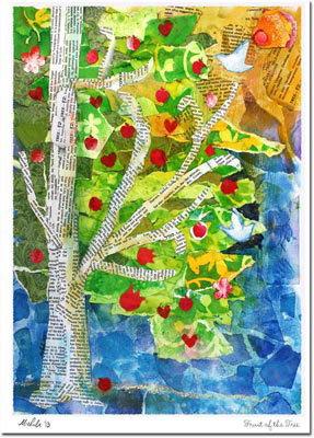 Jewish New Year Cards by Michele Pulver/Another Creation - Fruit of the Tree