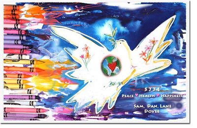 Jewish New Year Cards by Michele Pulver/Another Creation - Crayon Dove