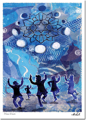 Jewish New Year Cards by Michele Pulver/Another Creation - Moon Dance