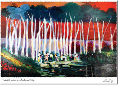 Jewish New Year Cards by Michele Pulver/Another Creation - Tashlich Under an Autumn Sky Jewish New Year Cards by Michele Pulver/Another Creation - Tashlich Under an Autumn Sky