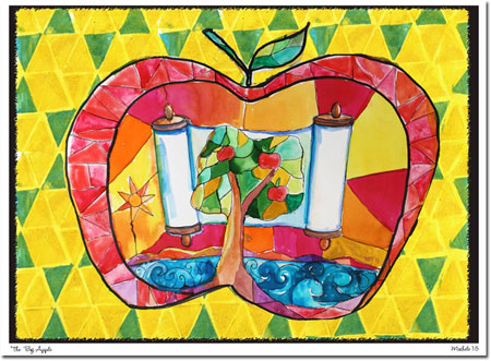 Jewish New Year Cards by Michele Pulver/Another Creation - The Big Apple Jewish New Year Cards by Michele Pulver/Another Creation - The Big Apple