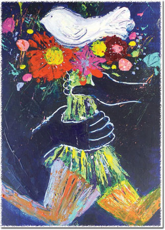 Jewish New Year Cards by Michele Pulver/Another Creation - Sounds of Shalom a la Picasso Jewish New Year Cards by Michele Pulver/Another Creation - Sounds of Shalom a la Picasso