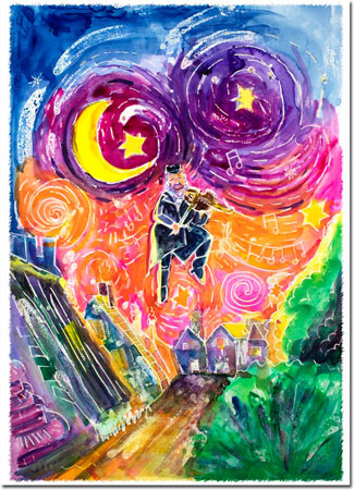 Jewish New Year Cards by Michele Pulver/Another Creation - The Fiddler Jewish New Year Cards by Michele Pulver/Another Creation - The Fiddler