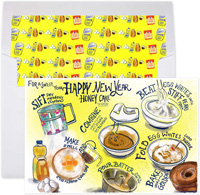 Jewish New Year Cards by Michele Pulver/Another Creation - For a Sweet Year