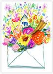 Jewish New Year Cards by Michele Pulver/Another Creation - Flowers Make Me Chai