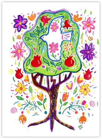 Jewish New Year Cards by Michele Pulver/Another Creation - Eitz Shalom