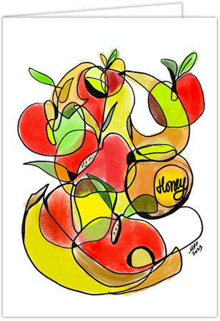 Jewish New Year Cards by Michele Pulver/Another Creation - Honey Doodles