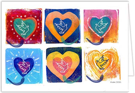 Jewish New Year Greeting Cards from Another Creation by Michele Pulver - Dove and Ahava