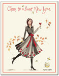 Jewish New Year Cards by Bonnie Marcus Collection (Cheers To A Sweet New Year)
